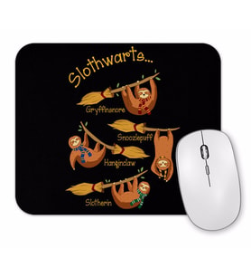 Harry Pawter Cute Sloth, Slothwarts Mouse Pad