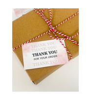 Thank You Yazılı Teşekkür Kartı 5x8 Cm 50 Adet