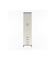 Hyperion Dolap 5 Raflı 4 Çekmeceli 2 Kapaklı 60x44x243 Antrasit-Aytaşı