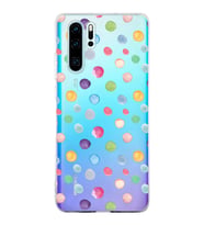 PrintiFy Huawei P30 Pro ile Uyumlu 1mm Slim Fit Water Color 6 Baskılı Şeffaf  Kılıf