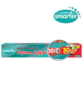 SMARTER 30 ADET YAĞLI PİŞİRME KAĞIDI HAZIR KESİLMİŞ ( 10 ADET x 3)