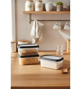 Hide Plus 3'Lü Saklama Kabı Siyah (3X 1 Lt)