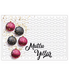 Mutlu Yıllar Noel Topları Puzzle 240 Parça Yapboz