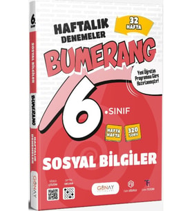 Günay Yayınları 6. Sınıf Sosyal Bumerang Haftalık Denemeler
