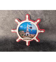 Magnet Gemi Dümen Kule Deniz Martı Buzdolabı Süsü Ahşap Magnet Mıknatıslı Hediyelik Eşya