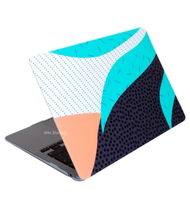 McStorey Macbook Air M2 ile Uyumlu Kılıf 2022 HardCase A2681 WaveLayers01NL (Turkuaz)