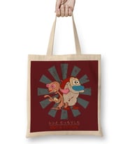 Ren And Stimpy Retro Japanese Bez Çanta Uzun Saplı