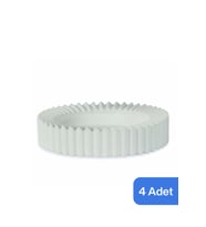 Beyaz Kül Tablası 4'lü Set, Dekoratif ve Şık Tasarım