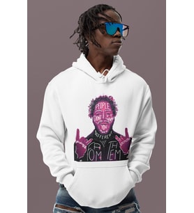 Post Malone Rapper Baskılı Unisex Oversize Şarkıcı Hoodie