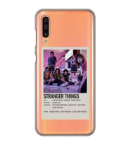 Samsung Galaxy A30S/A50/A50S Uyumlu Stranger Things Minimalist Poster Desenli Şeffaf Telefon Kılıfı
