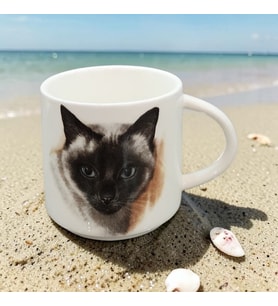 Kedi desenli mini kupa