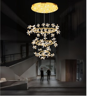 Mirante 3'lü Sarkıt Avize Otel Lobi Avize Salon Avize Villa Avize (Gold)