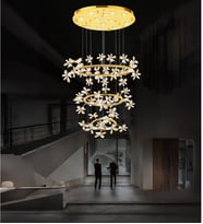 Mirante 3'lü Sarkıt Avize Otel Lobi Avize Salon Avize Villa Avize (Gold)
