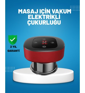 Elektrikli Vakumlu Çukurluk Masaj Aleti Isıtmalı ve Kırmızı Işıklı Terapi Seti