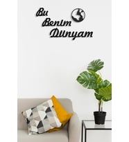 Numa Concept-Bu Benim Dünyam Lazer Kesim Ahşap Duvar Dekoru (Siyah)