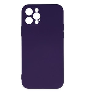 Pilelistore   iPhone 12 Pro Max Kılıf Nano içi Kadife Silikon - Mor