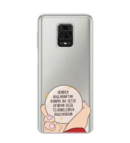 Redmi Note 9 Pro / 9s Uyumlu Yeniden Başlamaktan Korkma Tasarımlı Şeffaf Telefon Kılıfı