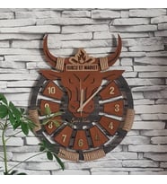 Kişiye (Kasaplara) Özel Dekoratif Ahşap Duvar Saati 50 cm