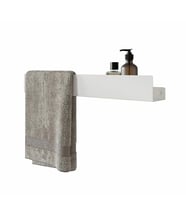 Loya Paslanmaz Metal Banyo Şampuan Raf Ünitesi Havlu Askılı