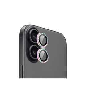 iPhone 16 / 16 Plus için ProLENS Kamera Lens Koruyucu Elmas Kesim Çerçeveli, Kırılmaz Cam