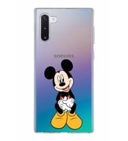 Samsung Galaxy Note 10 Kapak Mickey Mouse Tasarımlı Şeffaf Silikon Kılıf