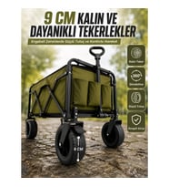 Mey İthalat® Extra Cepli Katlanabilir Wagon Arabası ile Pratik ve Düzenli Taşıma