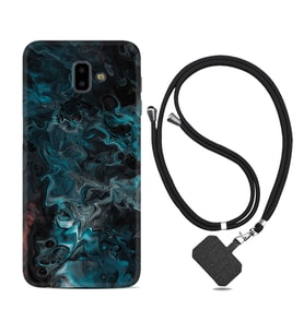 Samsung J6 Plus J7 Prime J7 Pro M20 Kılıf Boyun Askılı Silikon Colorful Abstract 1384