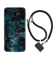 Samsung J6 Plus J7 Prime J7 Pro M20 Kılıf Boyun Askılı Silikon Colorful Abstract 1384