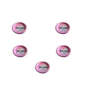 Kullan At Renkli Pembe Parti Davet Plastik Tabak - 17 Cm. - 25 Adetlik 5 Paket