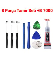 Telefon Ekran Açma Seti Tamir Kiti 8 Parça Sökme Takımı+B7000 (432042630)
