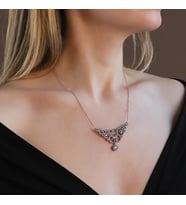 Elmas Montür Rose Gold Kaplama Gümüş Gerdanlık