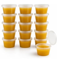 50 Adet 120 ml Saklama Kabı – 4 oz Kemik Suyu, İlik Suyu, Anne Sütü, Sos ve Püre Saklama Kabı, Dondurucu Uyumlu Buzluk Kabı, Sızdırmaz Kapaklı