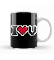 I Love You Video Game Heart Kupa Bardak Porselen