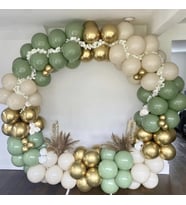Krom Gold Retro Deniz Kumu Ve Kış Yeşili Balon Zinciri Seti 101 Parça-