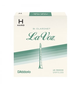 D'Addario RCC10HD La Voz Bb Klarnet Kamışı Hard Sertlik (Profesyonel/Caz) - 10'lu Paket  Sert ve Kararlı Ton, Güçlü Ses Projeksiyonu