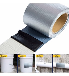 2 ADET- 2mtx10cm Tamir Bandı Tape Çatı Boru Çadır Pimaş Tamir Bandı Su Geçirmez İzalasyon Çamur Bant