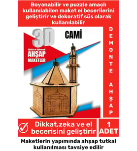Özel 3D Görsel Zeka Geliştirici Boyanabilir Çocuk Yetişkin Puzzle Dekoratif Demonte Ahşap Oyun Maket