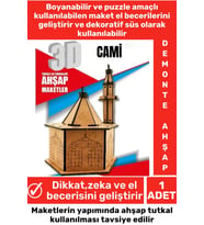 Özel 3D Görsel Zeka Geliştirici Boyanabilir Çocuk Yetişkin Puzzle Dekoratif Demonte Ahşap Oyun Maket