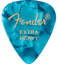 Fender 1980351608 351 Premium Extra Heavy Gitar Penası (Ocean Turquoise) Okyanus Turkuazı Rengi Selüloit Malzeme ile Doğal Çalım Hissi