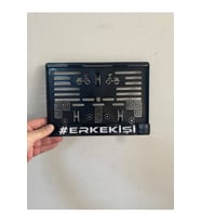 ERKEKİŞİ motor plakalık 1 adet dekor plakalık