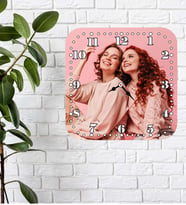 Kişiye Özel Fotoğraflı Kare Duvar Saati