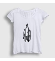 Presmono Kadın Beyaz Logo Müzik At The Gates T-Shirt 510407tt (Beyaz)