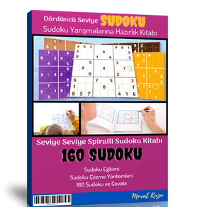 Dördüncü Seviye Sudoku Kitabı Spiralli (160 Seçilmiş Sudoku)