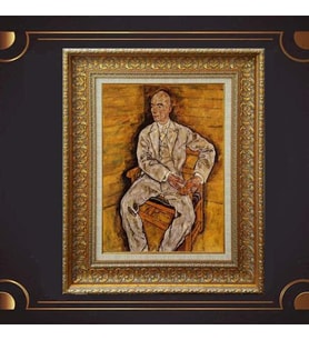 Gold Altın Kalın Çerçeveli Paspartulu Tablo c366