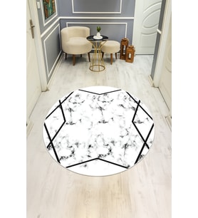 Dijital Baskı Modern Kaymaz Taban Halı H0351