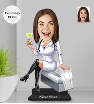 Kişiye Özel  Kadın Doktor Ahşap Eco Biblo -24