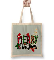 Yılbaşı Yeni Yıl Konseptli Merry Christmas 026 Bez Çanta Uzun Saplı