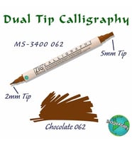 Zig Calligraphy Çift Uçlu Kaligrafi Kalemi 2 mm + 5 mm 062 Chocolate 