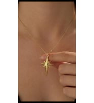 Luxury Kutup Yıldızı Kolye 925 Ayar (Gold)