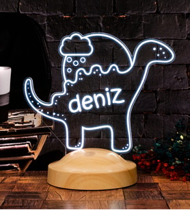 Dinozor Bebek Lambası, Çocuğa Hediye Led Lamba, Doğum Günü Hediyesi, Dinozor Parti Temalı